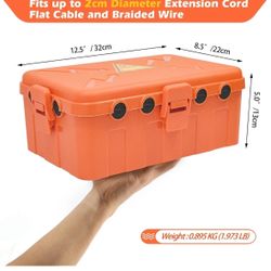 Large Outdoor Electrical Box 2 Pounds IP54 Waterproof Weatherproof 8 Cable Ports