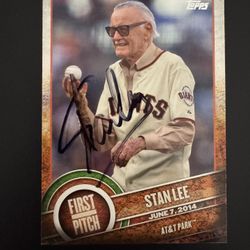 SIGNED Topps First Pitch Stan Lee #FP-21 - 2015