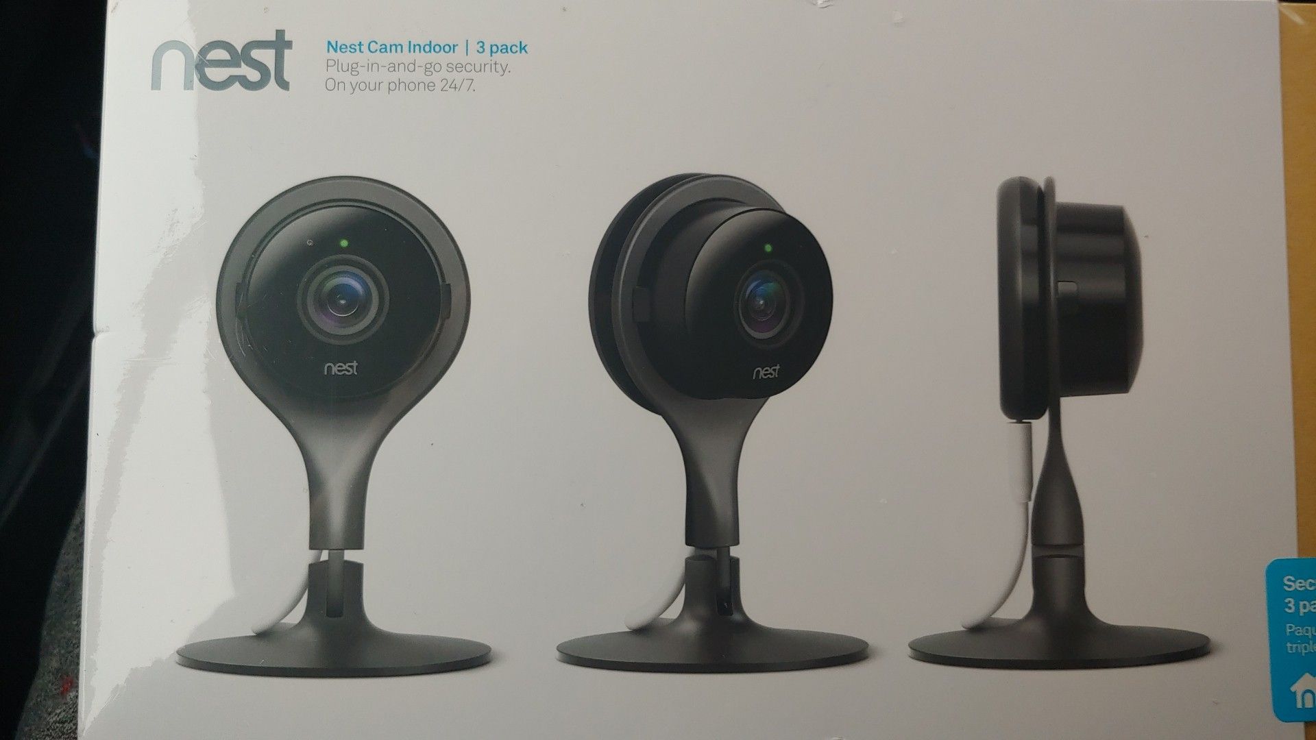 Nest cam indoor 3 pack brand new in the box never opened