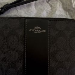 Brand New Canvas Coach Wristlet 