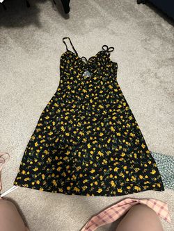 Black Floral Mini Sundress