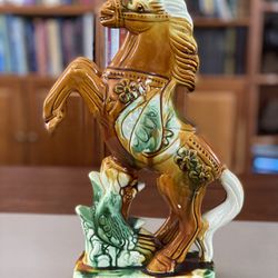 Chinese Tang Tri-Color Glazed Ceramics Horse 12”