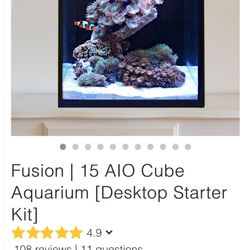 Innovative Marine Fusion 15 Cube Rimless Aquarium