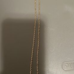 14K Gold Diamond Cut 21 inch Rope Chain 9.5 Grams Solid