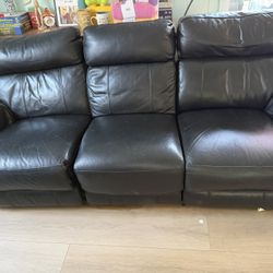 Leather Electric Reclining Sofa