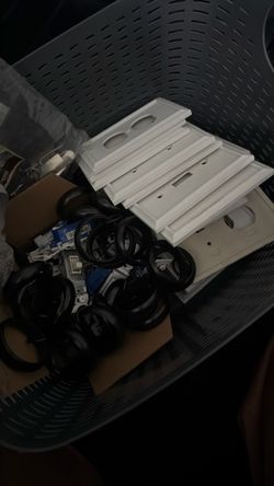 Free Outlet Covers Switches Curtain Hooks And Grey Plastic Basket