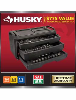 Husky 310-Piece SAE/Metric Mechanics Tool Set with Tool Box Questions