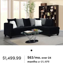 Yumiko 6 - Piece Velvet Sectional