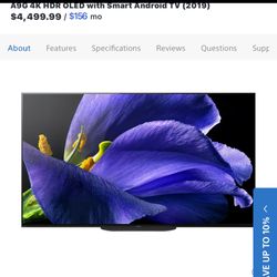 77inch Sony Class A9G Master Series OLED 4k