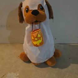 Way To Celebrate! Halloween Ghost Dog Porch Greeter
