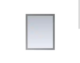 Home Decorators Collection Riverdale 28 in. W x 36 in. H Rectangular Framed Wall Mount Bathroom Vanity Mirror in Dove Gray @263
