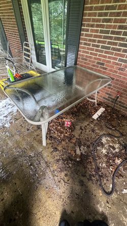 Outside Glass Table