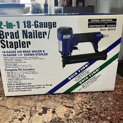2-in-1 Pneumatic Air Stapler/Nailer 18-Gauge