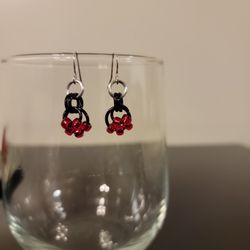 Beaded Chainmail Earrings