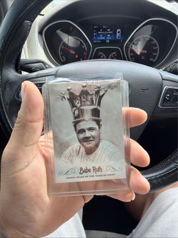 Babe Ruth Leaf Trading Card in Case
