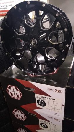Brand new 20" mayhem monster's & terrain tires. $10 Take home layaway. Ulohos 2940 N Keystone Mon-Sat 10-6pm