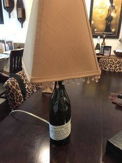 Gently Loved Wine Bottle Table Lamp