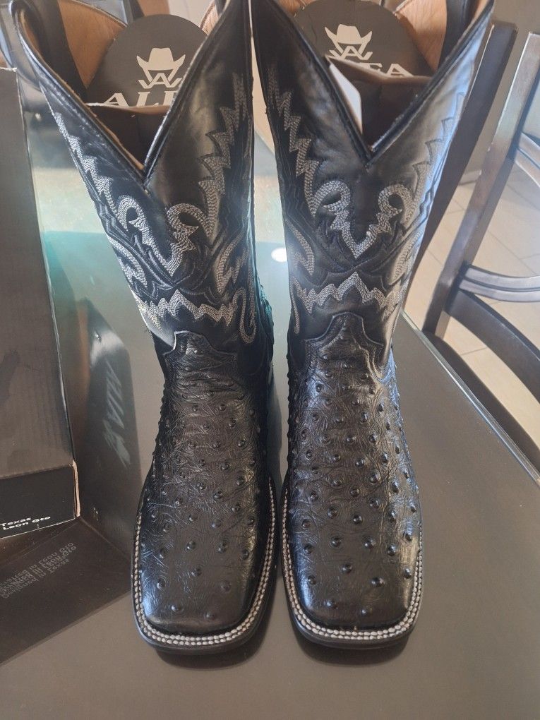 9.5- 10 Size Ostrich Boots