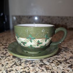 Ceramic Tea Cups With Saucer Set Of 2