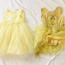 Yellow Princess Dresses, Belle Costume, 3-4T Halloween 