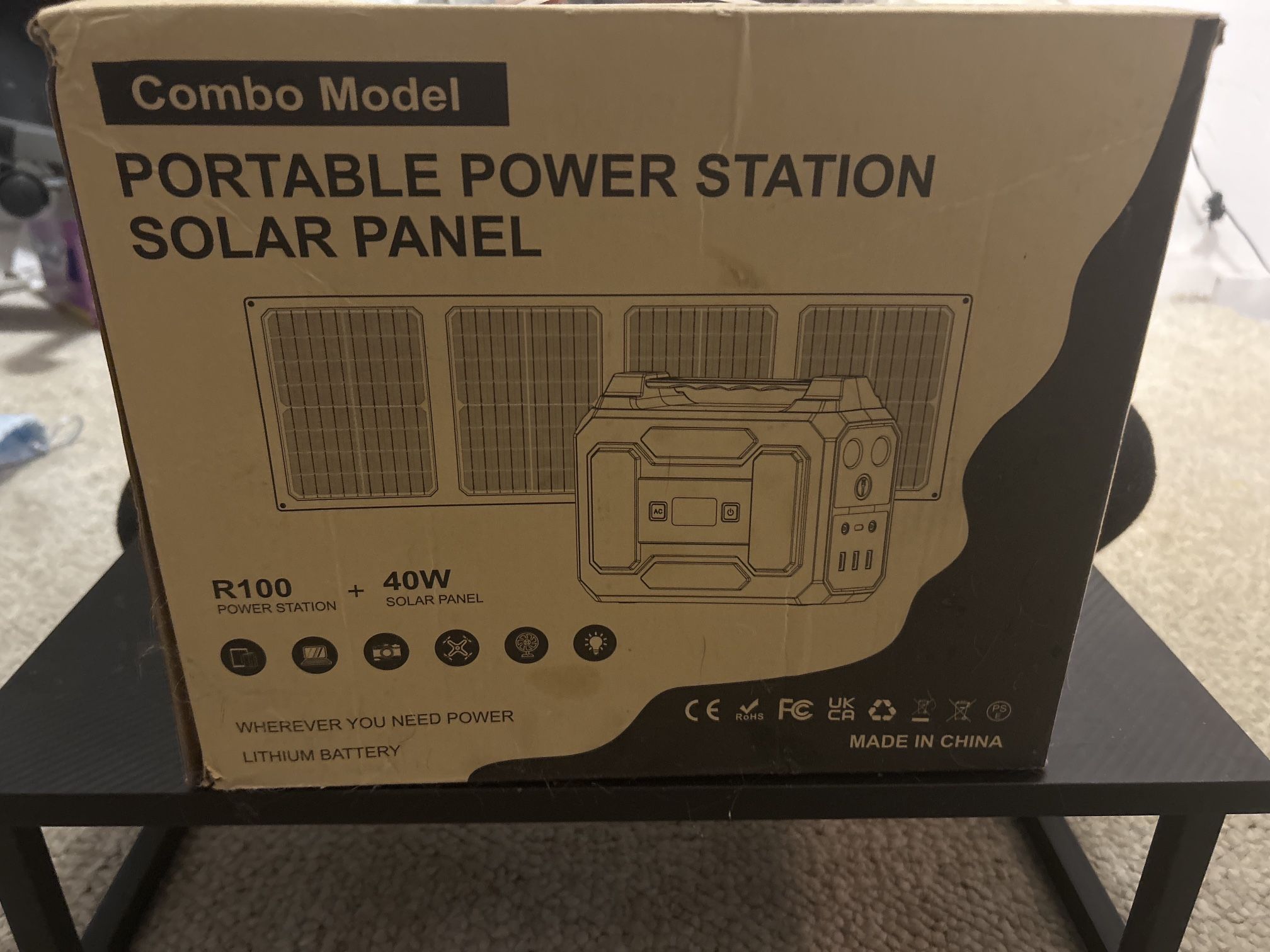 Portable Power Station + 40W Solar Panel – BRAND NEW / Unopened