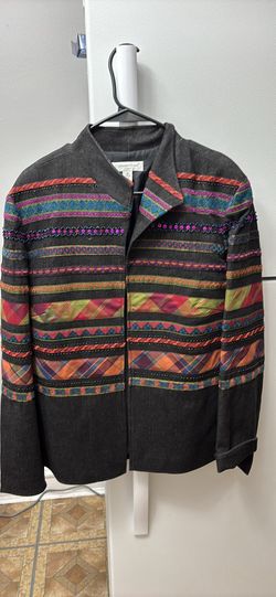 Denim embroidered Jacket Women’s Size 16