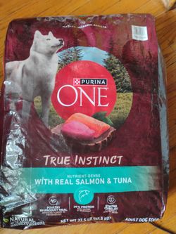 Purina ONE True Instinct High Protein Natural with Real Salmon & Tuna Dry Dog Food, 27.5 lbs.