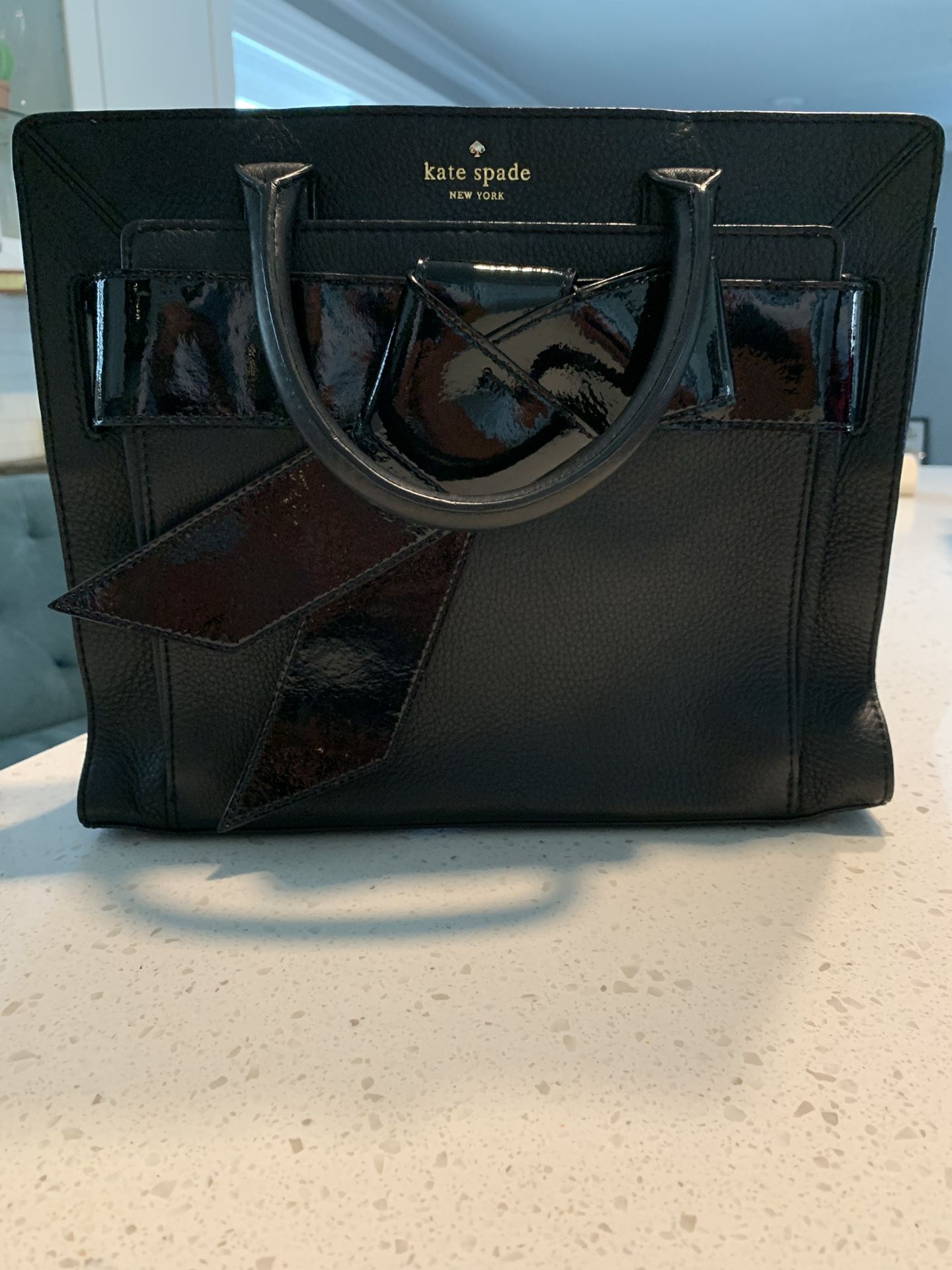 Kate Spade Bow Valley Mika Leather Bag Black