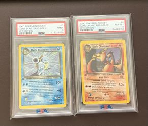 Team Rocket 1st Edition Blastoise Charizard Holo PSA 9