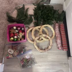 Crafting supplies for wreath making