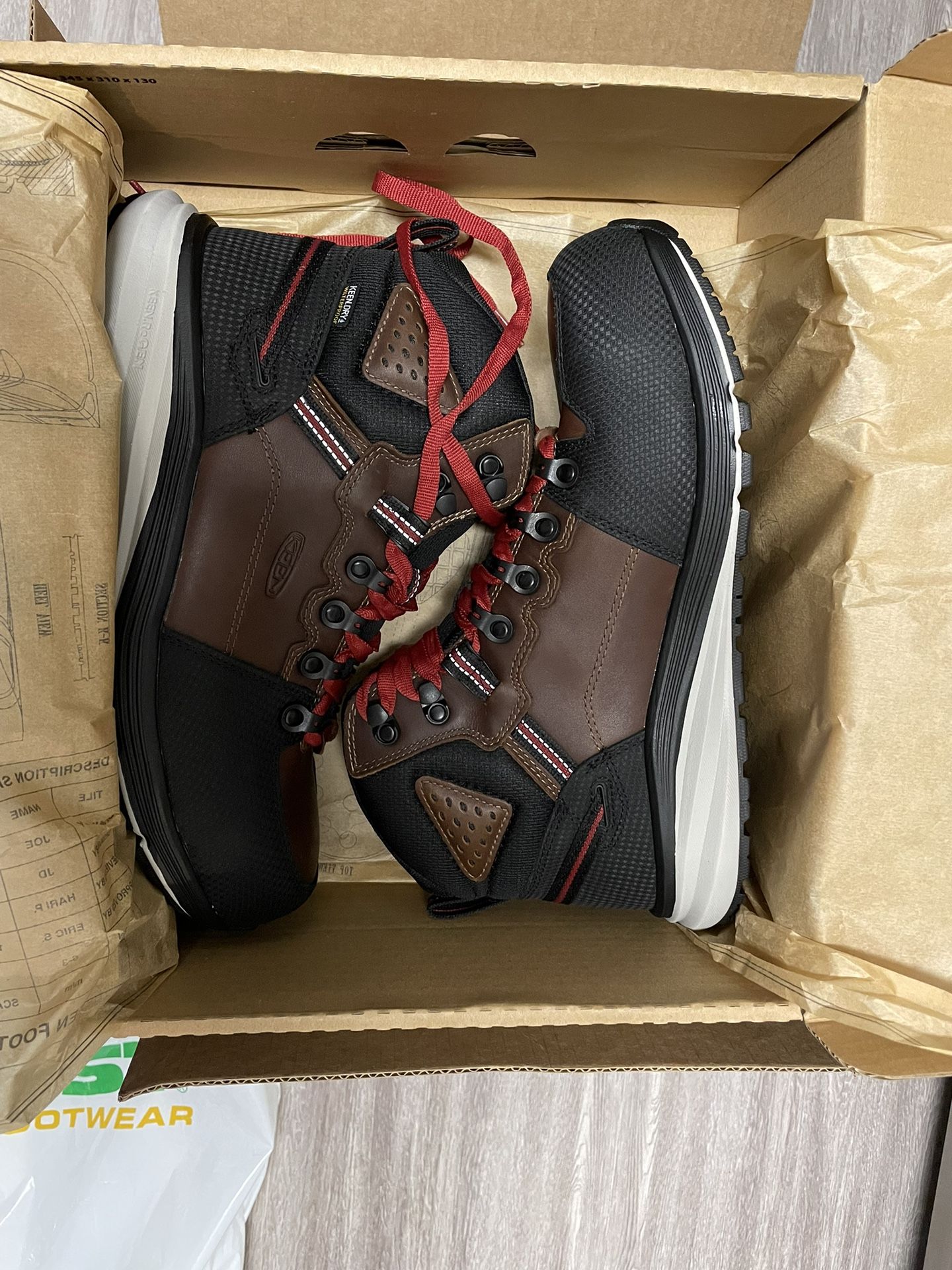 Brand New Keen Carbon-fiber Toe Work Boots. Size 10 Men’s