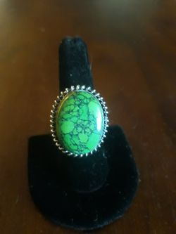 Beautiful X-Large Green Turquoise ring
