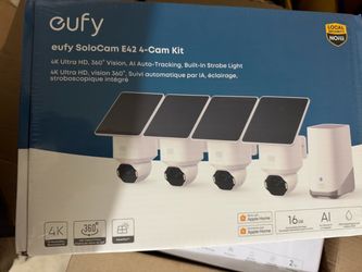 eufy SoloCam E42 4K Solar Security Camera System – 4 Cameras + HomeBase