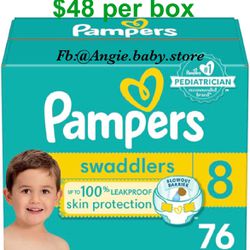 Pampers Swaddlers Size 8 Jumbo Box 