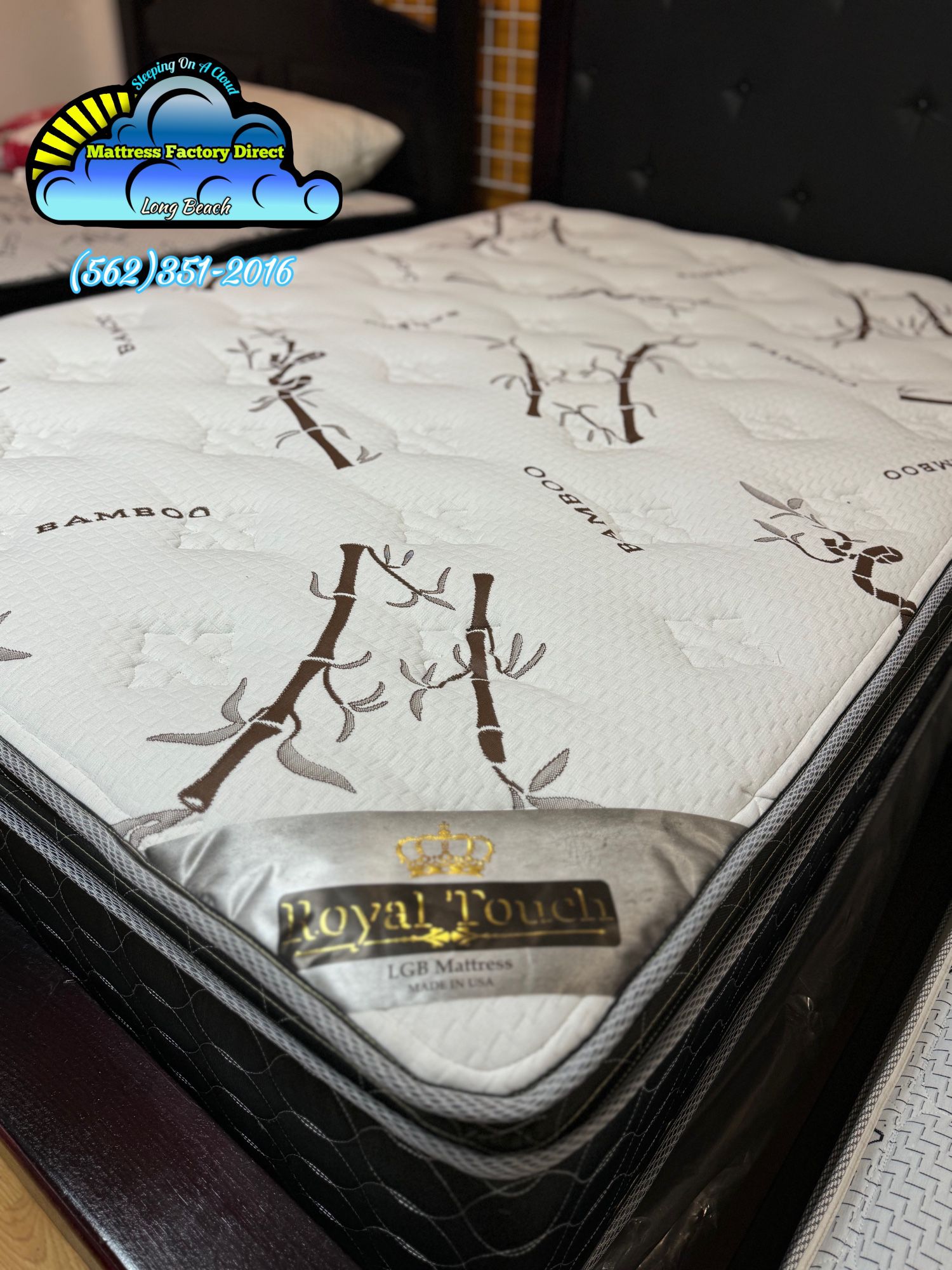New Full Size Royal Touch Memory Foam Pillowtop Medium Mattress And Boxspring 