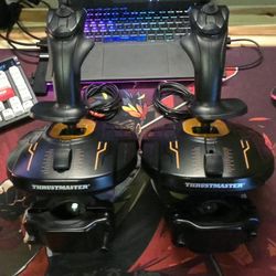 Thrustmaster Flight Sticks With Chair Clamps 