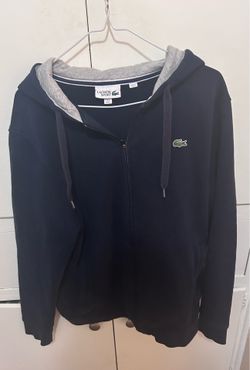 Lacoste women’s zippered hoodie size XL dark blue