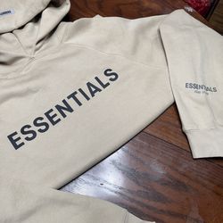 Beige Essentials Hoodie