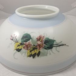 Floral Milkglass 14in Lampshade