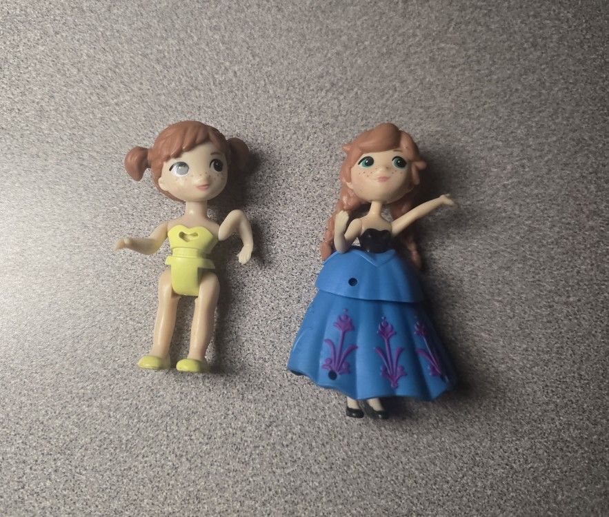 Disney Frozen Little Kingdom Princess Anna 3-Inch Figures Lot