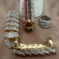 Rhinestone stretch rings