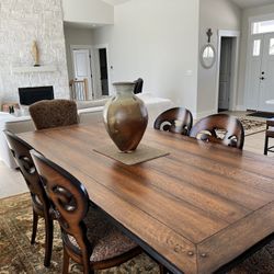 ARHAUS DINING ROOM TABLE AND CHAIRS 