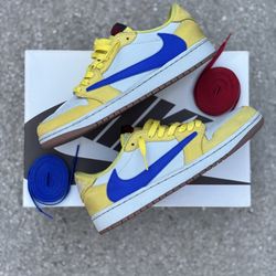 Travis Scott Jordan 1 Low ‘Canary’