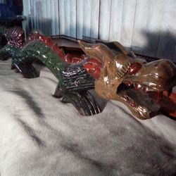 Original  3 Ft Carved From Teak Wood