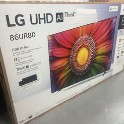 86” LG UR80 SERIES 4K SMART TV 120HZ