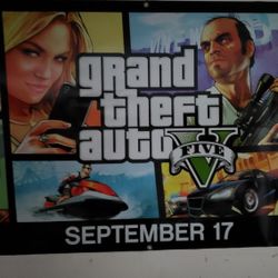 Gta 5 Vinyl Banner (Rare) And Gears Of War 3 Banner