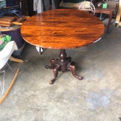 Mid-century dropleaf table USA solid wood vintage
