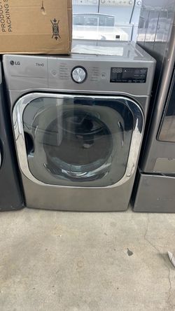 LG ThinQ Front-Load Dryer Graphite Steel