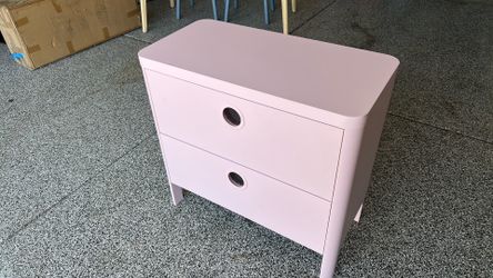 Small 2 Drawer Light Pink Dresser