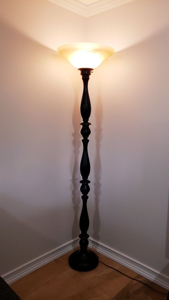 Wooden Tall Lamp